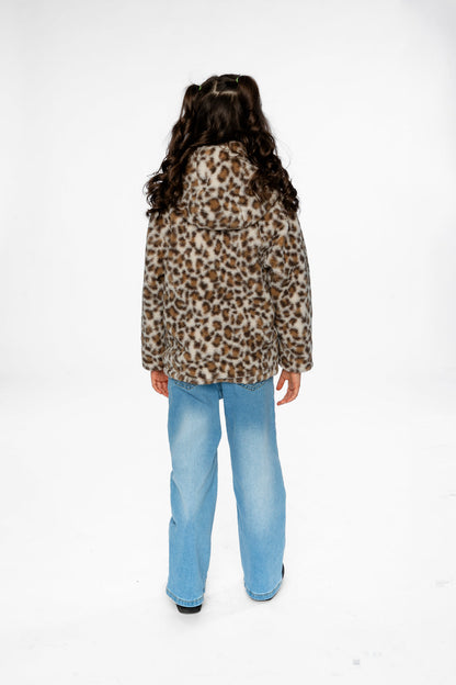 Reversible Mid-Season Jacket Pink And Leopard