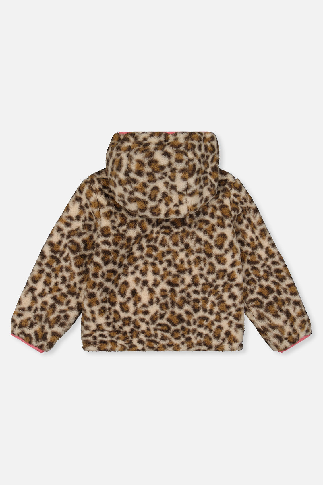 Reversible Mid-Season Jacket Pink And Leopard