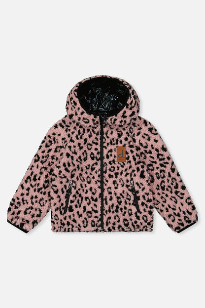 Reversible Mid-Season Jacket Pink And Black