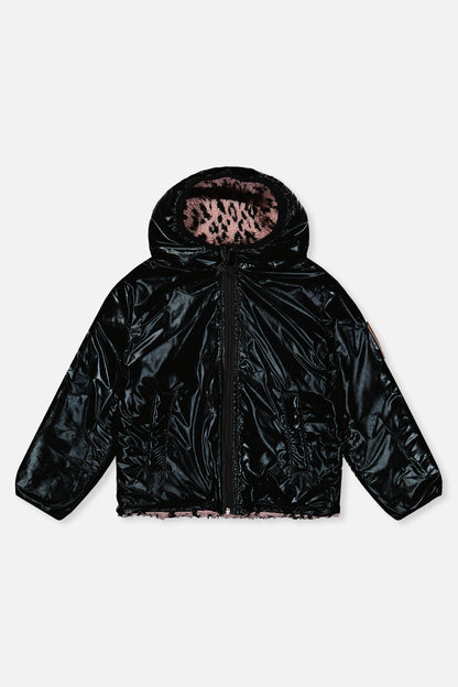 Reversible Mid-Season Jacket Pink And Black