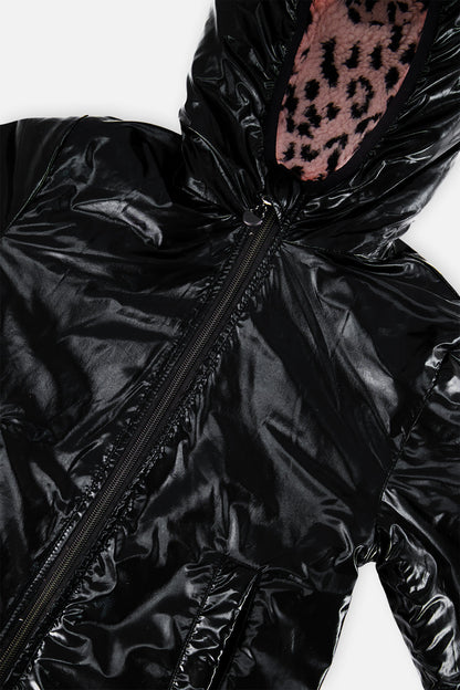 Reversible Mid-Season Jacket Pink And Black