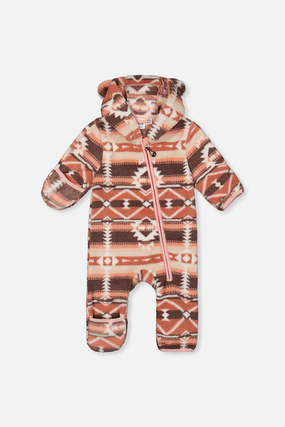 Baby Mid-Season Plush One-Piece Outerwear Aztec Pink