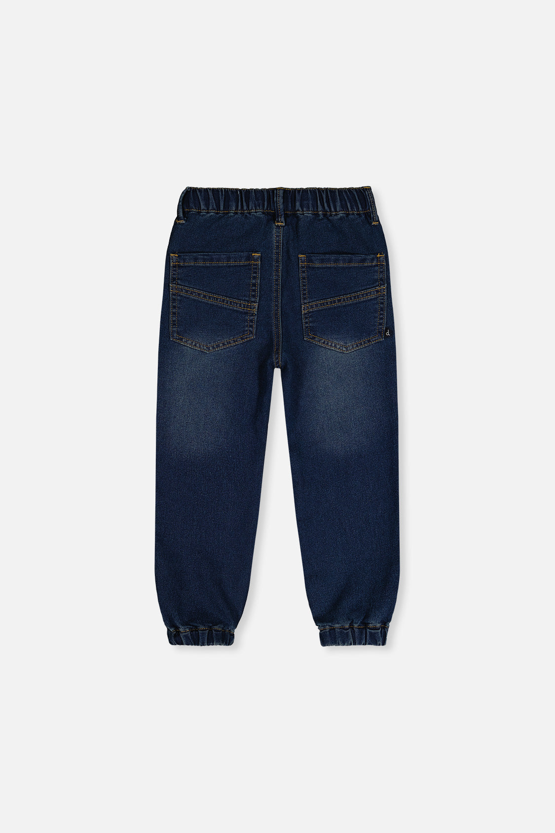 French Terry Denim Jogger Pants Navy Blue
