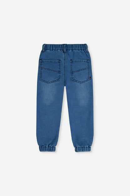 French Terry Denim Jogger Pants Light Blue