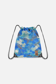 Drawstring Bag Blue And Grey Camouflage
