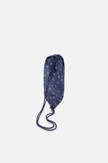 Drawstring Bag Navy With Star Print