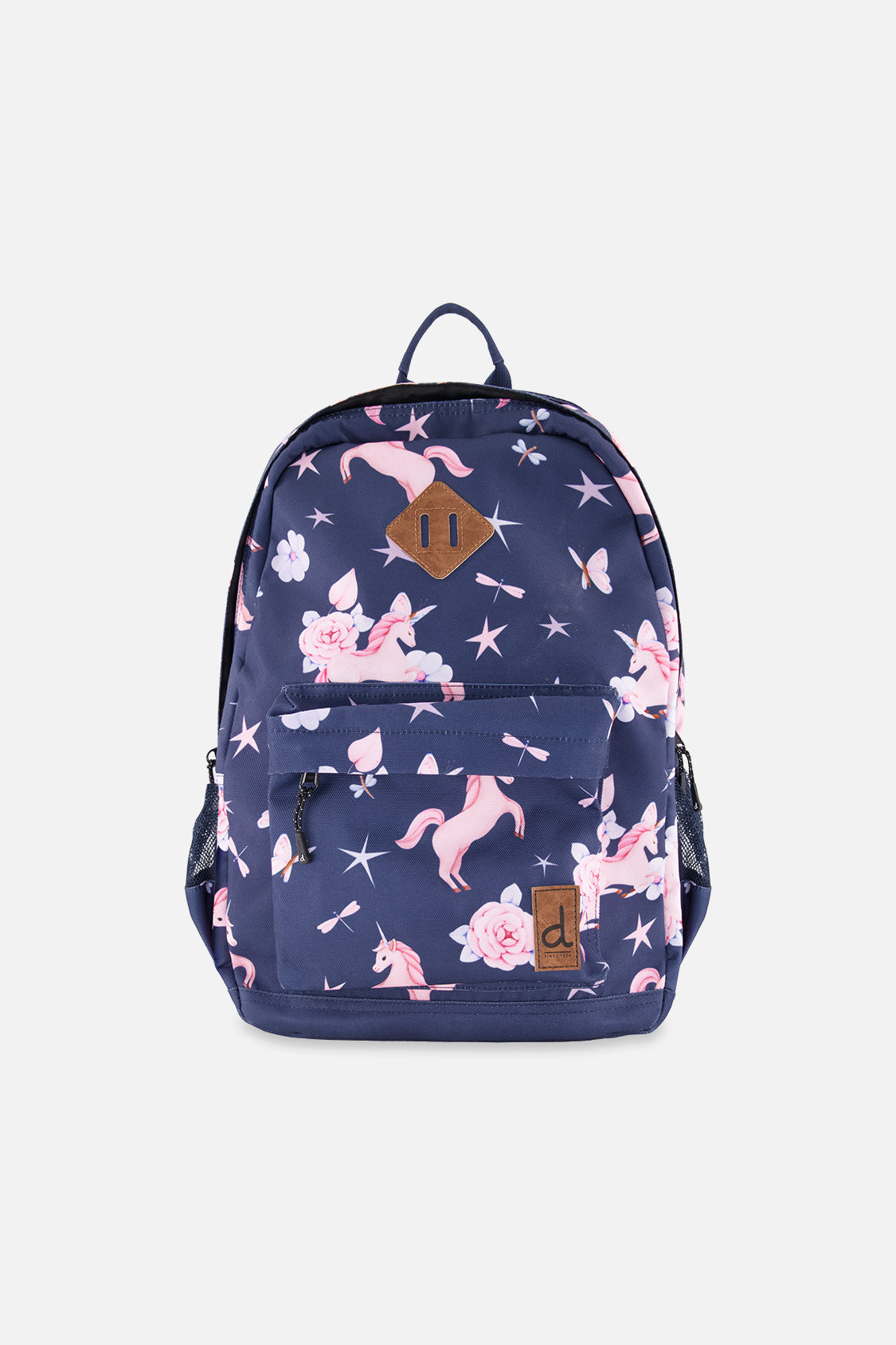 Sac à dos enfant imprimé licorne bleu marine