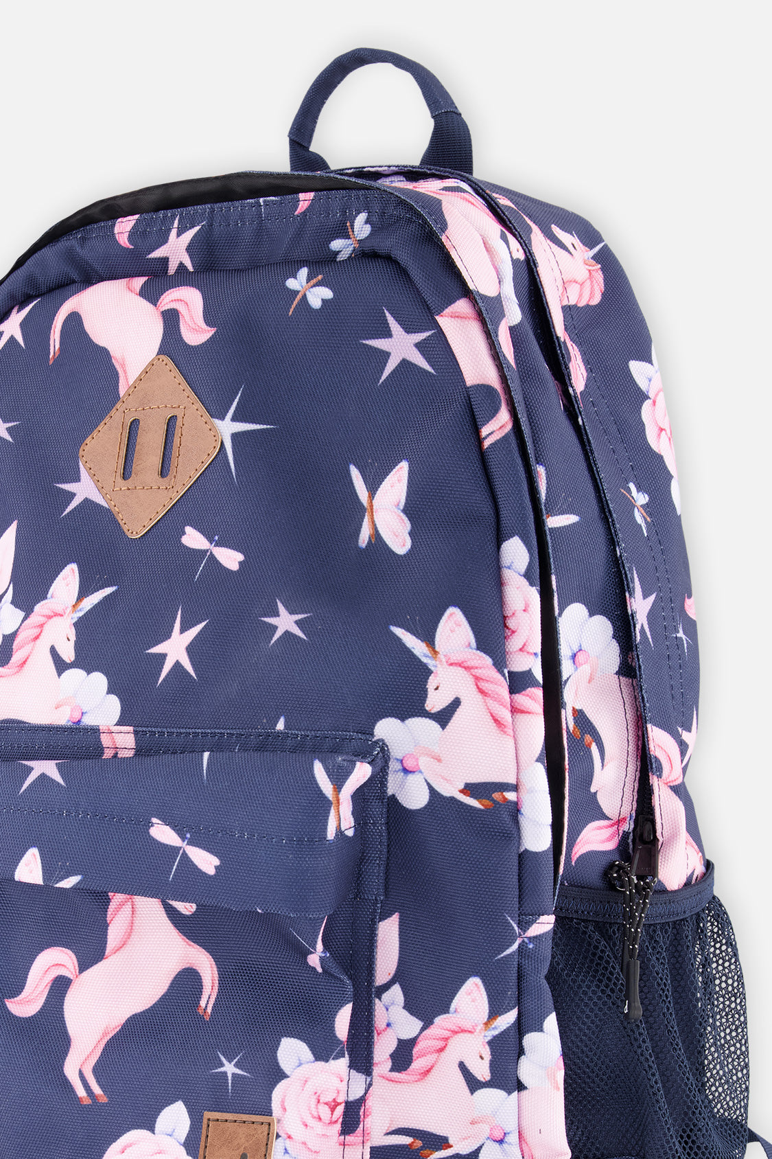 Sac à dos enfant imprimé licorne bleu marine