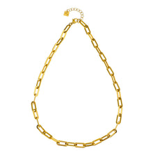 BAYSWATER 22": Contemporary Paper Clip Gold Chain Necklace