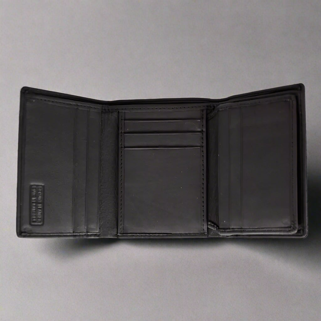 Portefeuille en cuir à trois volets JBG International pour homme
