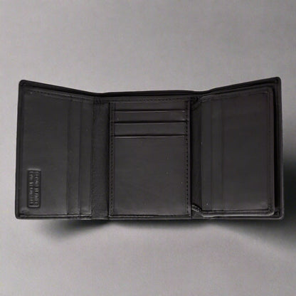 Portefeuille en cuir à trois volets JBG International pour homme