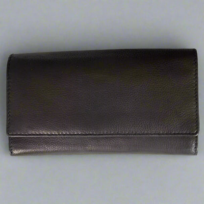 Portefeuille en cuir à trois volets RFID pour femmes JBG International