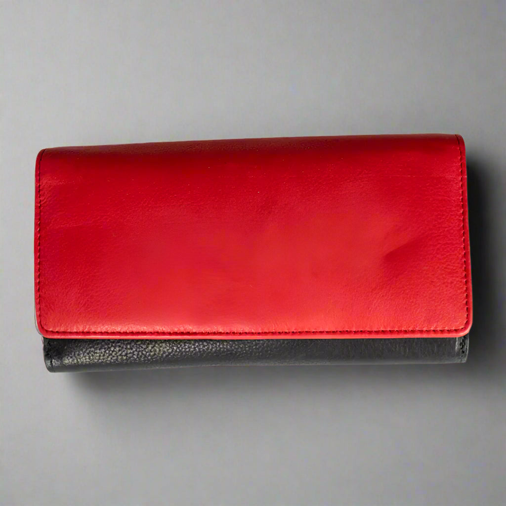 Portefeuille en cuir à trois volets RFID pour femmes JBG International