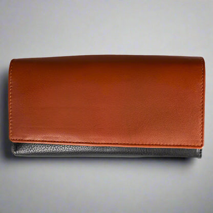 Portefeuille en cuir à trois volets RFID pour femmes JBG International