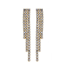 JOSEFINA: Three-String Zirconia Bead Drop Earrings