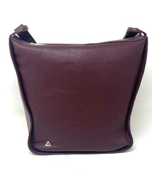 sac à main souple en bandoulière, Aubergine, Julie