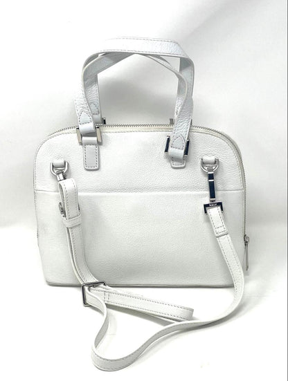 White Leather Handbag - Justine