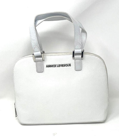 White Leather Handbag - Justine