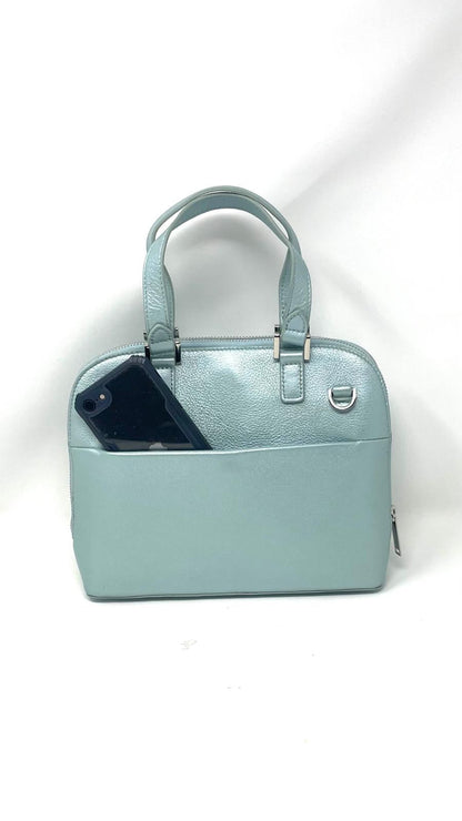 Justine, sac à main en cuir Bleu Céleste