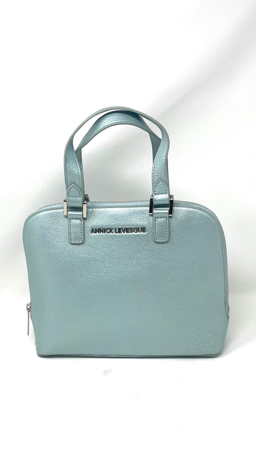 Justine, sac à main en cuir Bleu Céleste