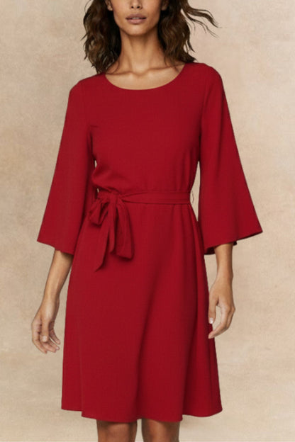 Robe Jennifer ceinturée unie