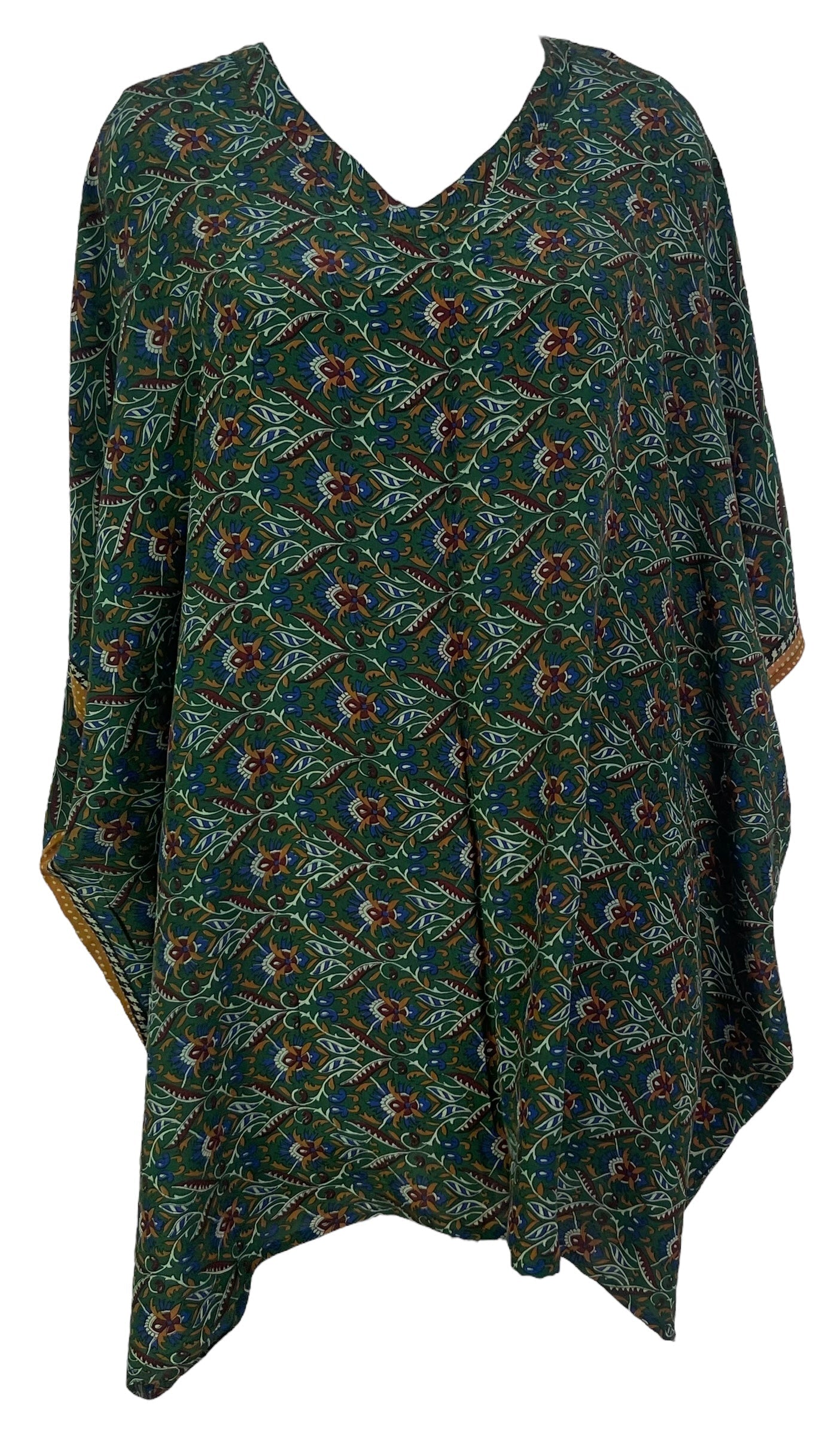 PRC7156 Tunique Courte Caftan Avatar en Pure Soie sans Fentes