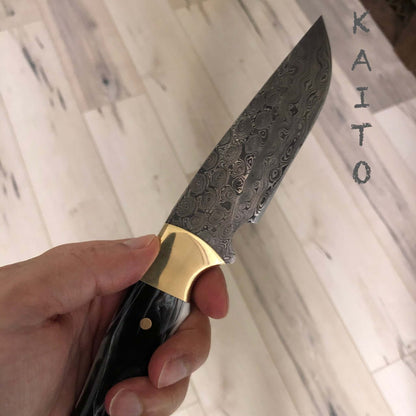 Couteau Ginza Steel Kaito Skinner – Lame damas de 10 cm + étui