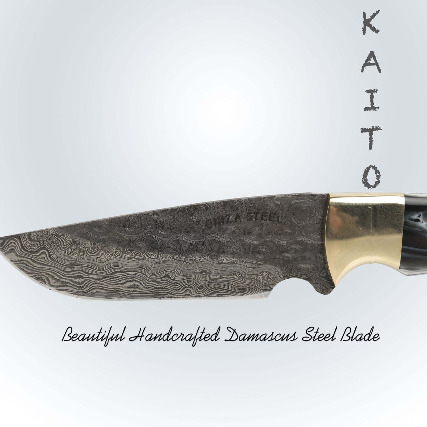 Couteau Ginza Steel Kaito Skinner – Lame damas de 10 cm + étui