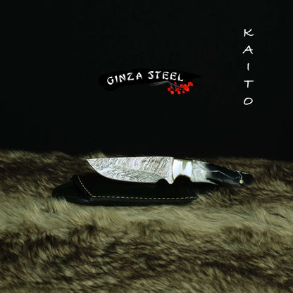Couteau Ginza Steel Kaito Skinner – Lame damas de 10 cm + étui