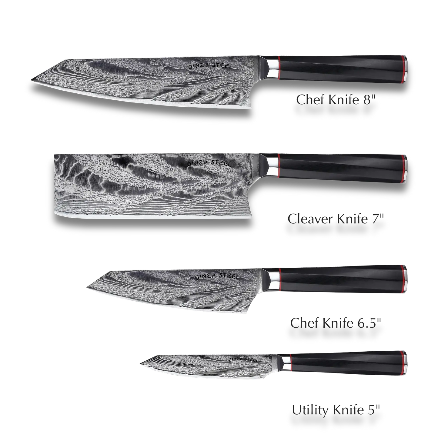 KATANA FIVE | Bloc de couteaux aimanté en bois | 5 pièces essentielles, dont 4 couteaux