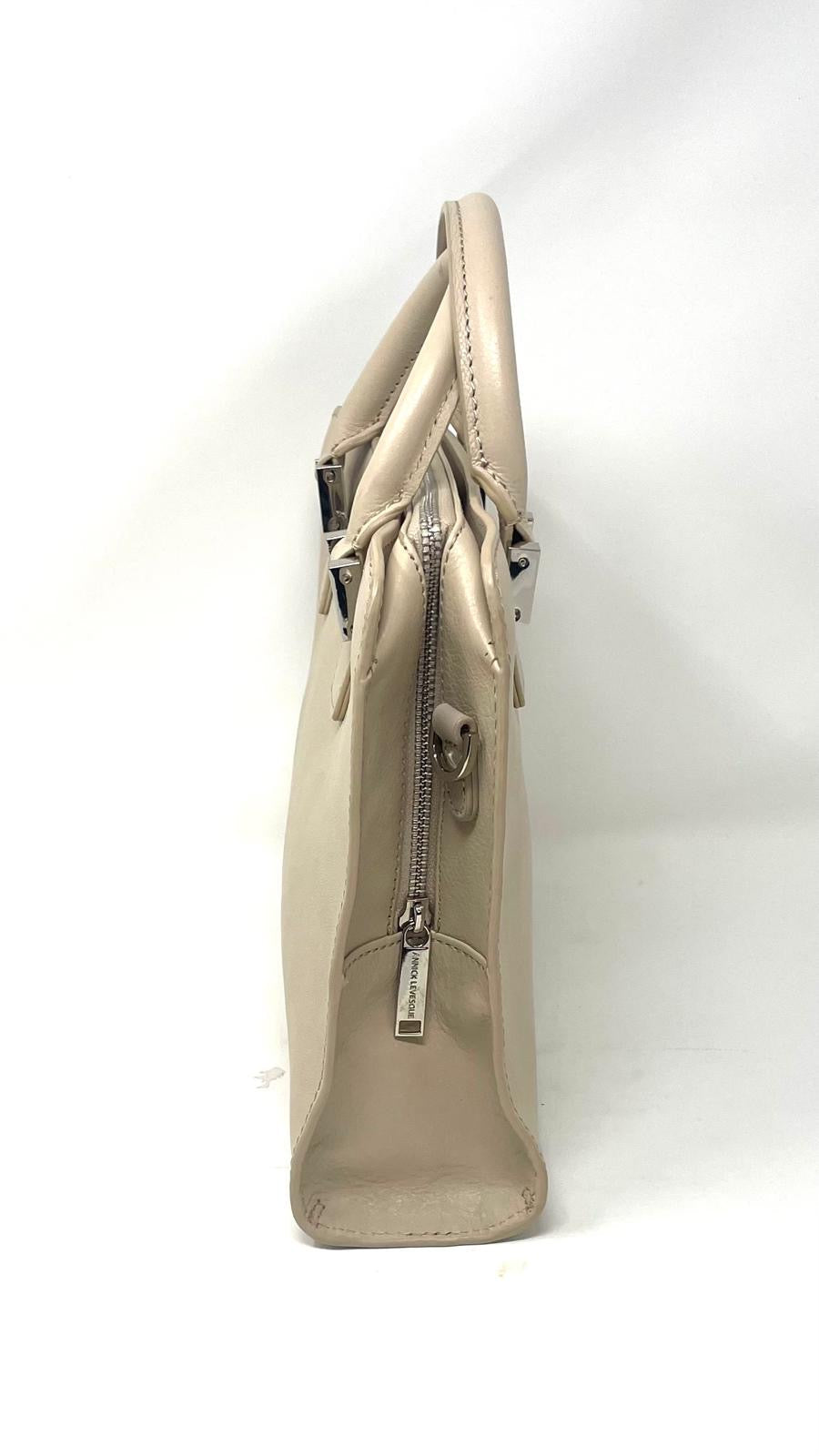 Sac à main en cuir beige | Petit Kathy