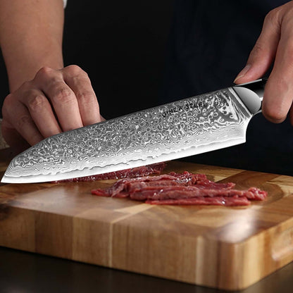 Hagakure 20 - Couteau Santoku japonais 8" - Acier Damas VG10