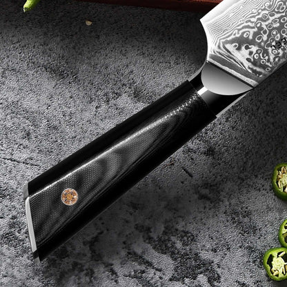 Hagakure 20 - Couteau Santoku japonais 8" - Acier Damas VG10