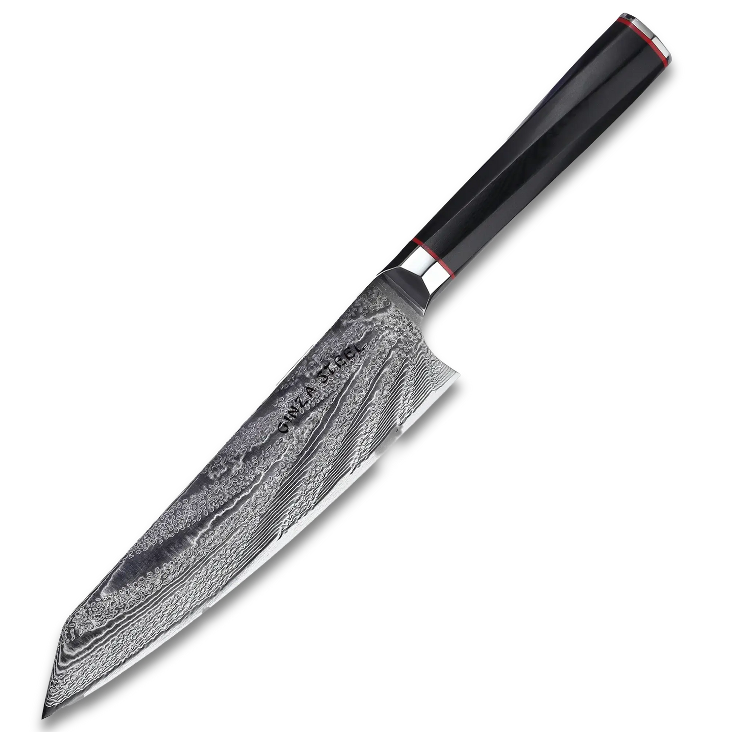 Couteau de chef Ginza Steel KATANA 20 cm – Acier Damas VG10, 67 couches, manche en G10
