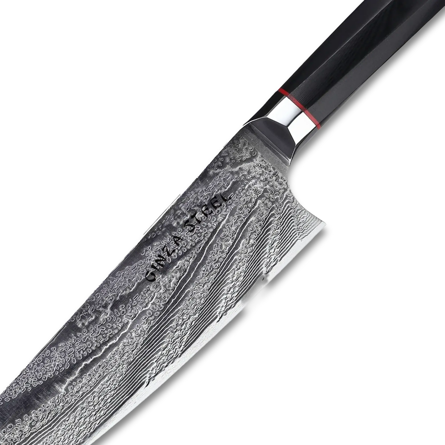 Couteau de chef Ginza Steel KATANA 20 cm – Acier Damas VG10, 67 couches, manche en G10