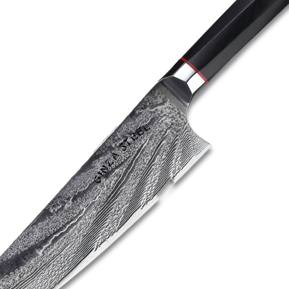 Couteau de chef Ginza Steel KATANA 20 cm – Acier Damas VG10, 67 couches, manche en G10
