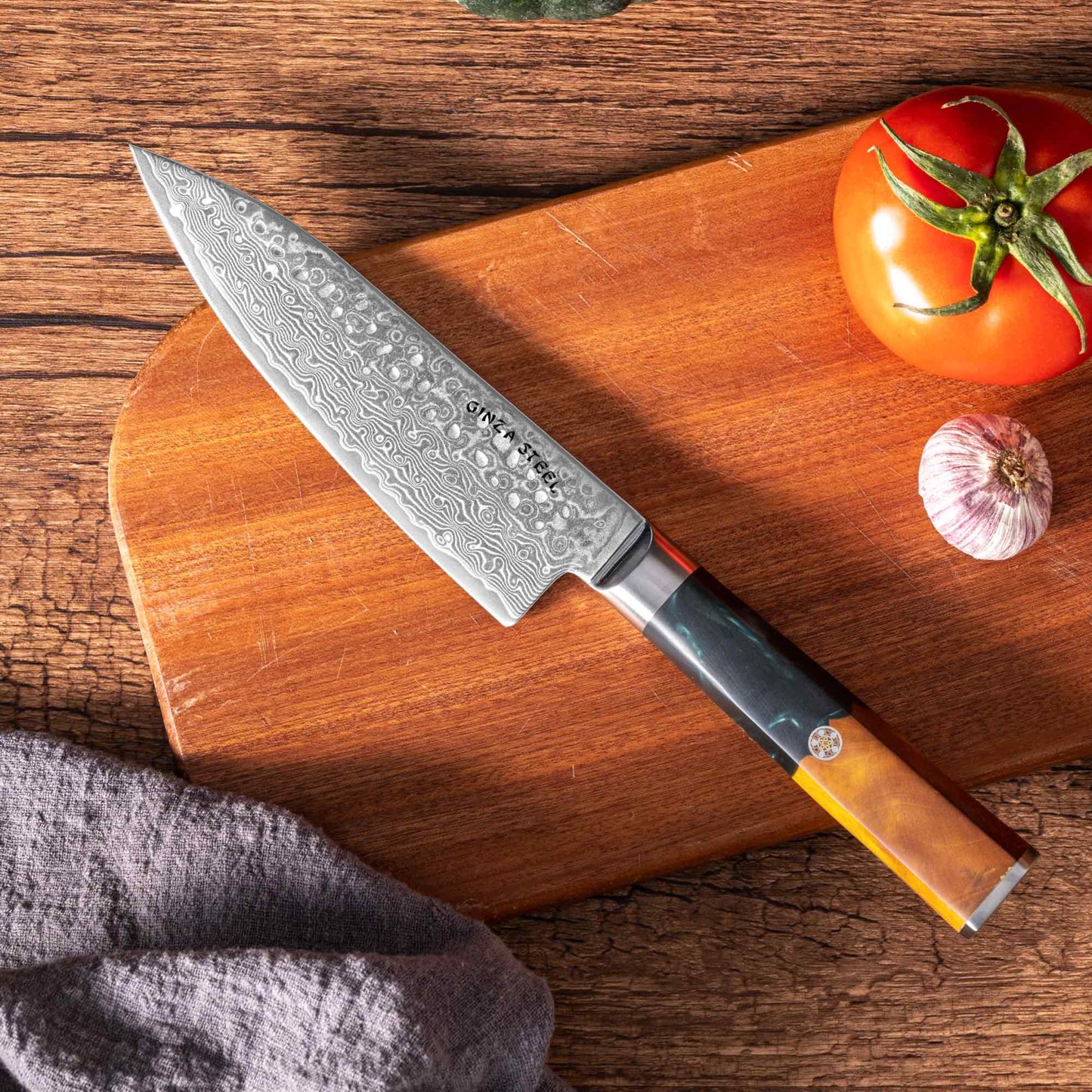 Kaze Katana | Couteau de chef 6 pouces, acier damas VG10, 67 couches