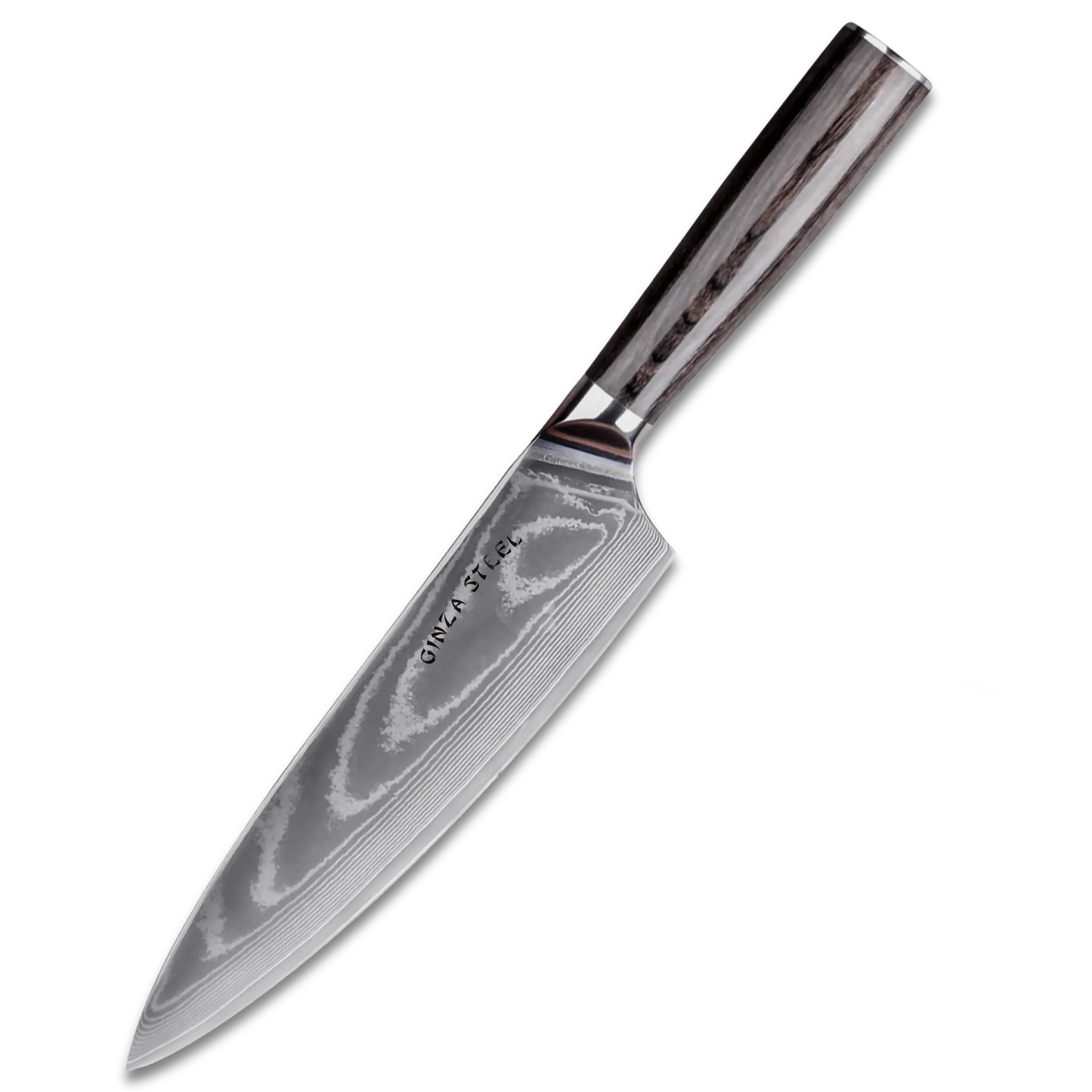 LUCIA 20 | Couteau de Chef Cœur en Acier / Manche en bois de Pakka