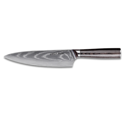 LUCIA 20 | Couteau de Chef Cœur en Acier / Manche en bois de Pakka