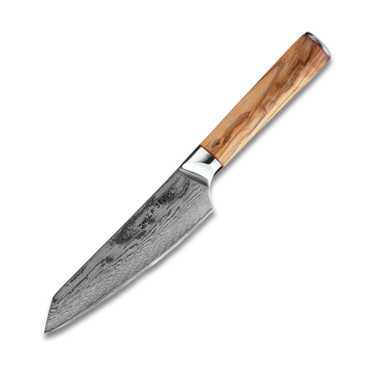 Couteau de chef Ginza Steel MIA 17 6,5" – Acier Damas AUS10, 67 couches, manche en bois d'olivier