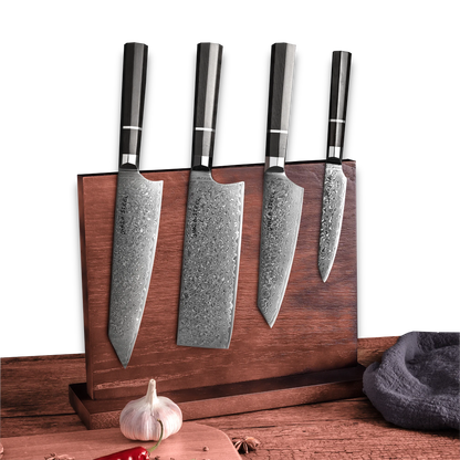 KASAI KOGATANA CINQ | Ensemble de 5 couteaux essentiels | 4 couteaux avec bloc magnétique en bois