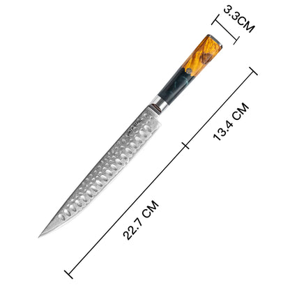 Couteau à découper Kaze Katana 9 po | Acier Damas par Ginza Steel