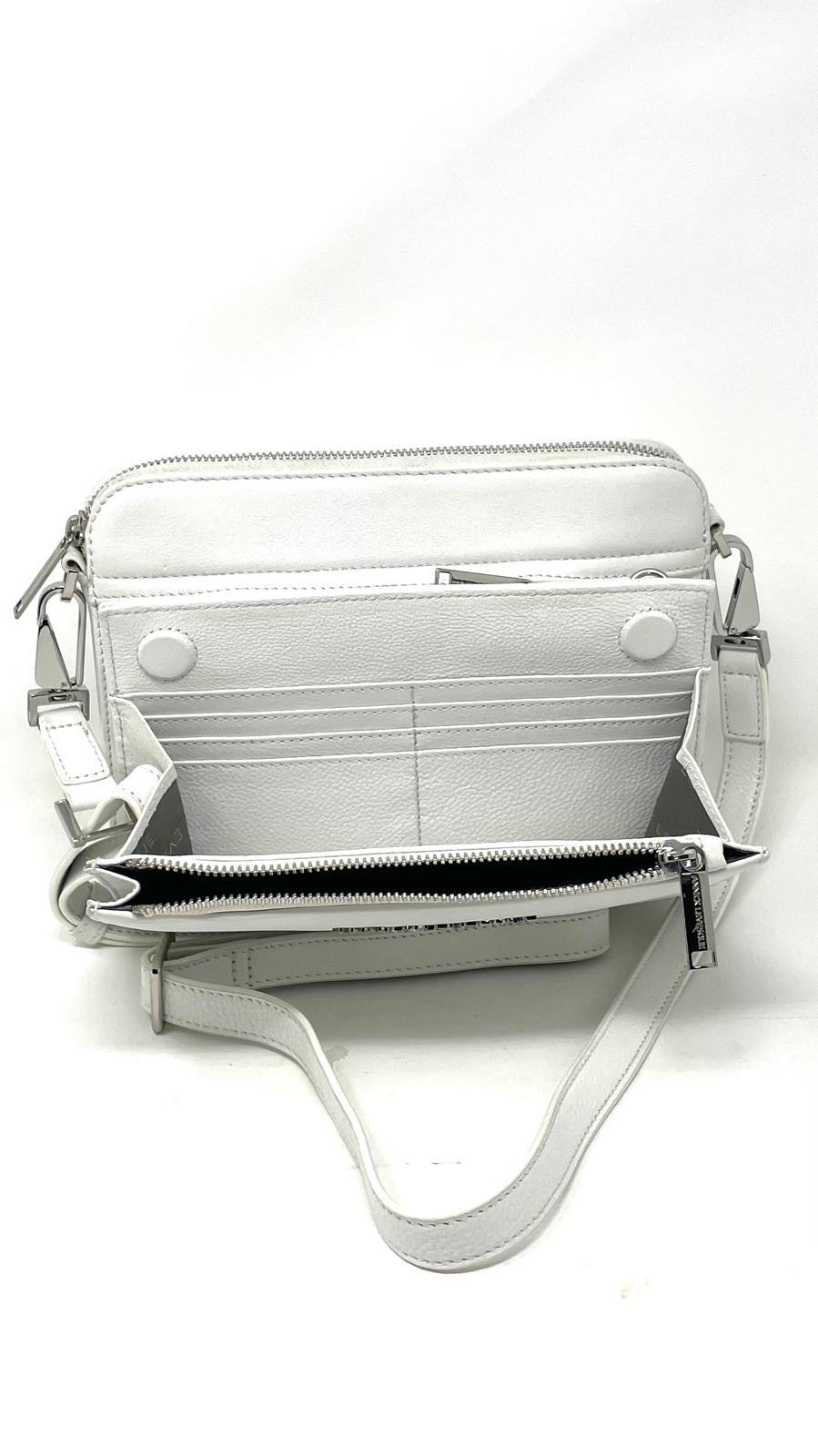 Pure White Crossbody Bag with Detachable Card Holder | Kennedi
