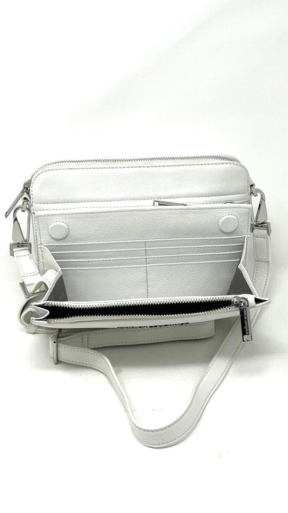 Pure White Crossbody Bag with Detachable Card Holder | Kennedi