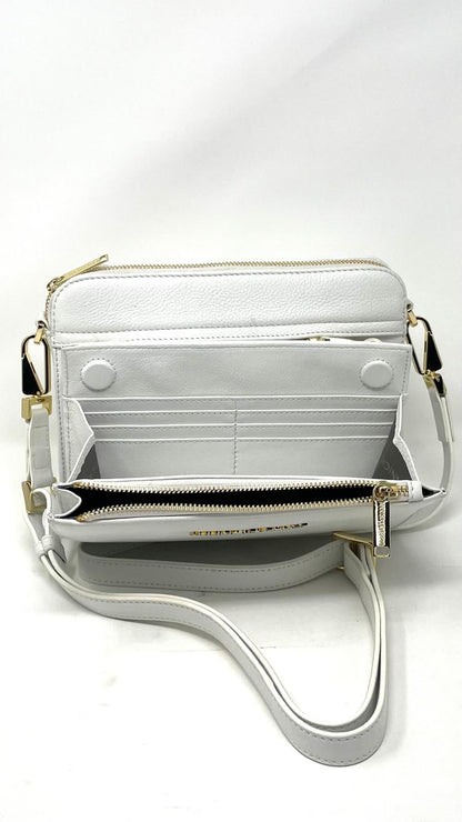 Pure White Crossbody Bag with Detachable Card Holder | Kennedi