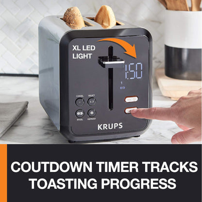 KRUPS KH320D50 My Memory 2 Slice Digital Stainless Steel Toaster