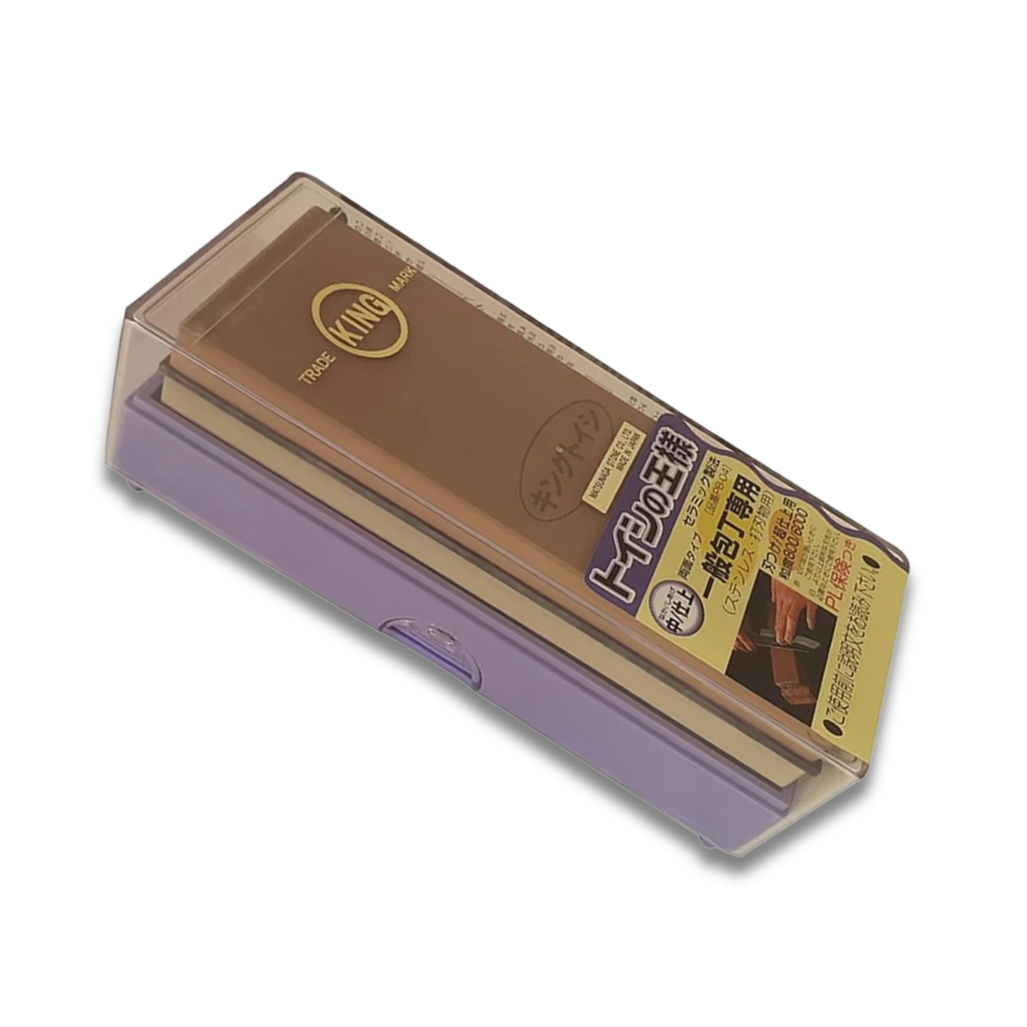 Pierre à aiguiser double face KING PB-04 – Grains moyen et fin #800/#6000 – Fabriquée au Japon