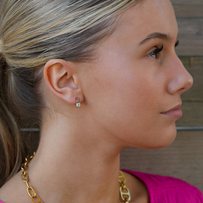 Boucles d'oreilles clous rétro KIRA « Brille avec style » en cristal et zirconium