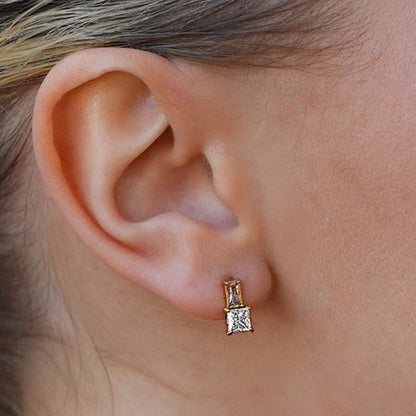 Boucles d'oreilles clous rétro KIRA « Brille avec style » en cristal et zirconium