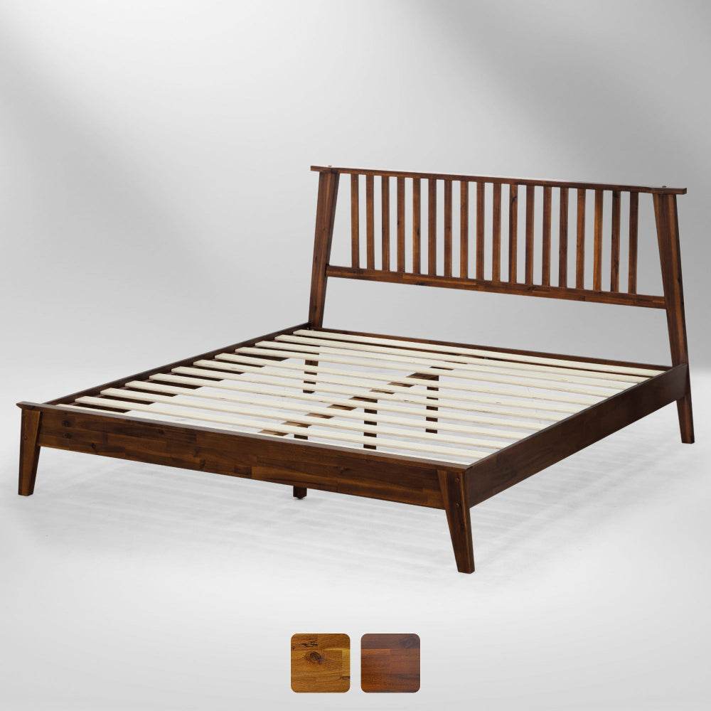 Cadre de lit en bois massif Kaylin